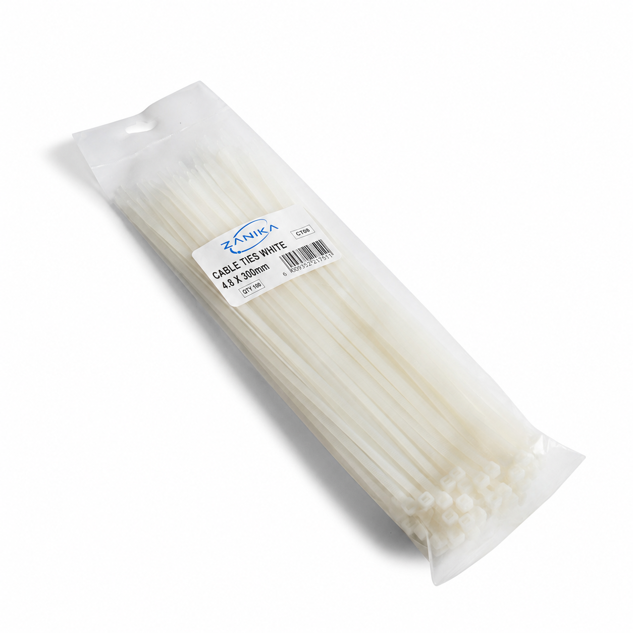 Cable Ties White 300mm x 4,8mm