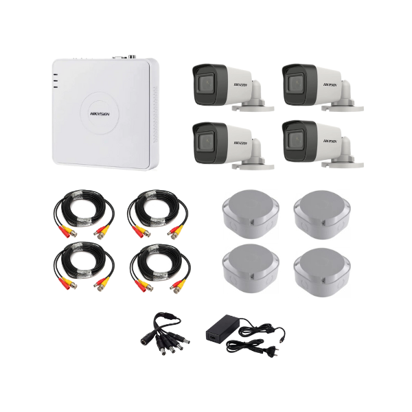Hikvision 1080P 4 Channel DVR &amp; 4 Bullet Cameras DIY CCTV KIT
